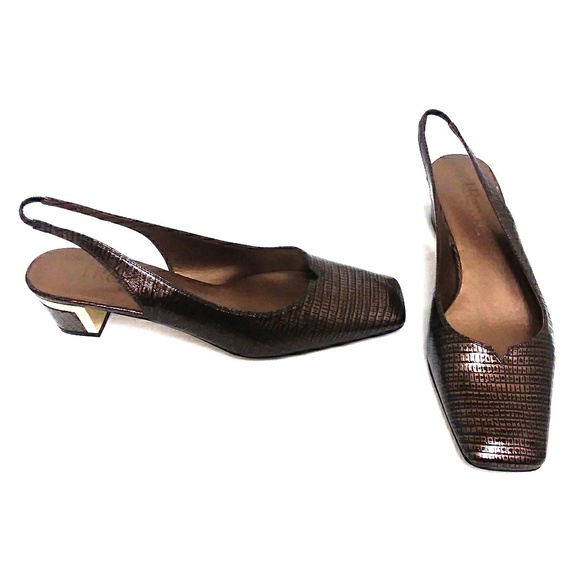 J.Renee Shoes - J Renee Snakeskin Slingback Heels